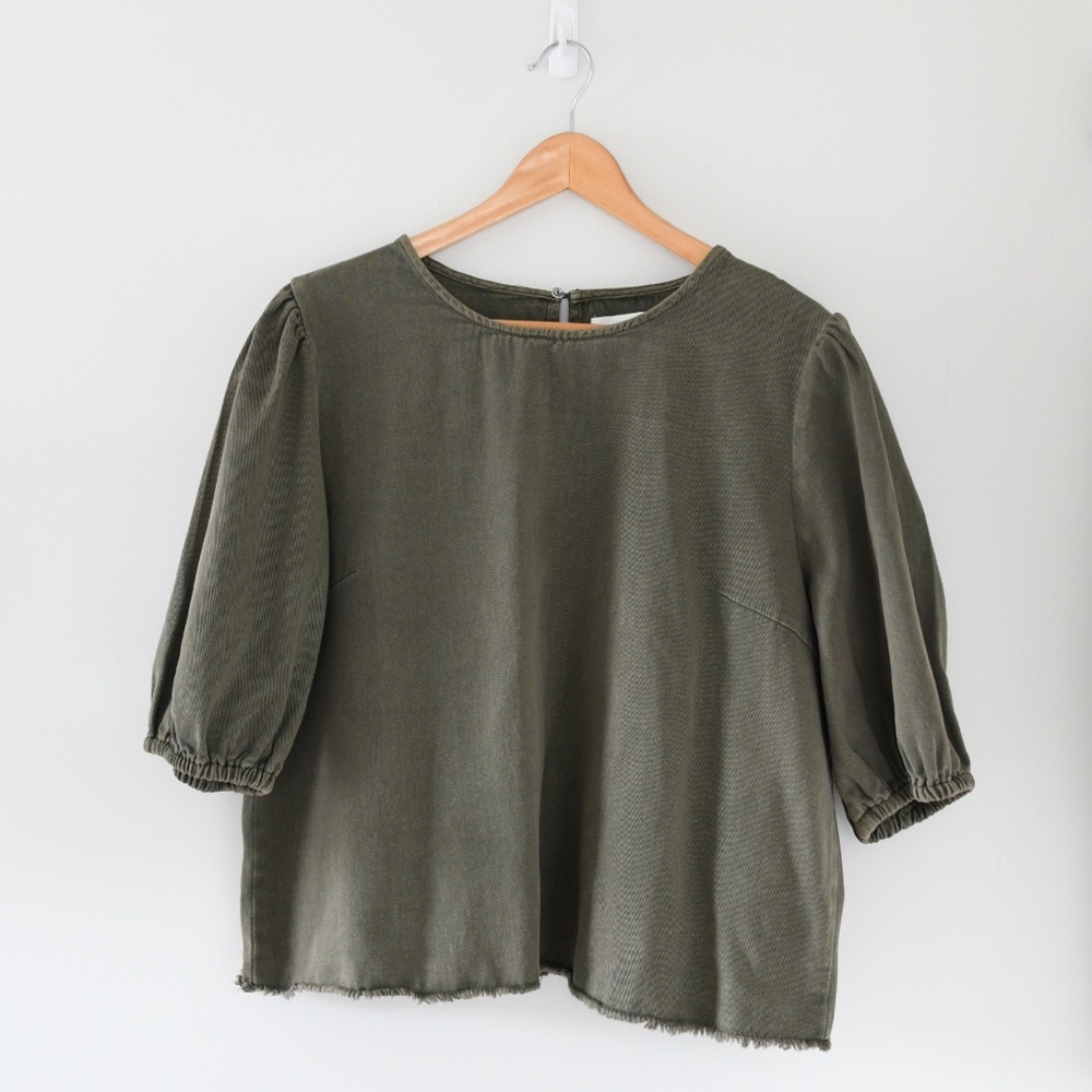 Women’s Olive Denim Top